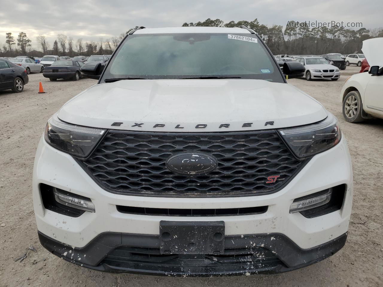 2020 Ford Explorer St White vin: 1FM5K8GC7LGB51634