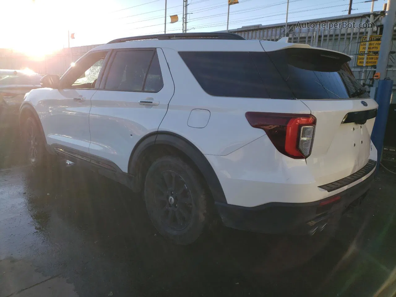 2020 Ford Explorer St White vin: 1FM5K8GC7LGB74296