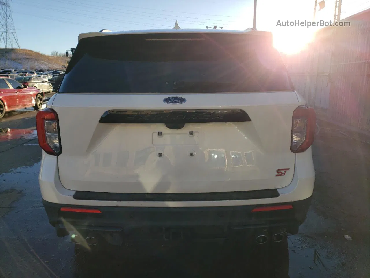 2020 Ford Explorer St White vin: 1FM5K8GC7LGB74296