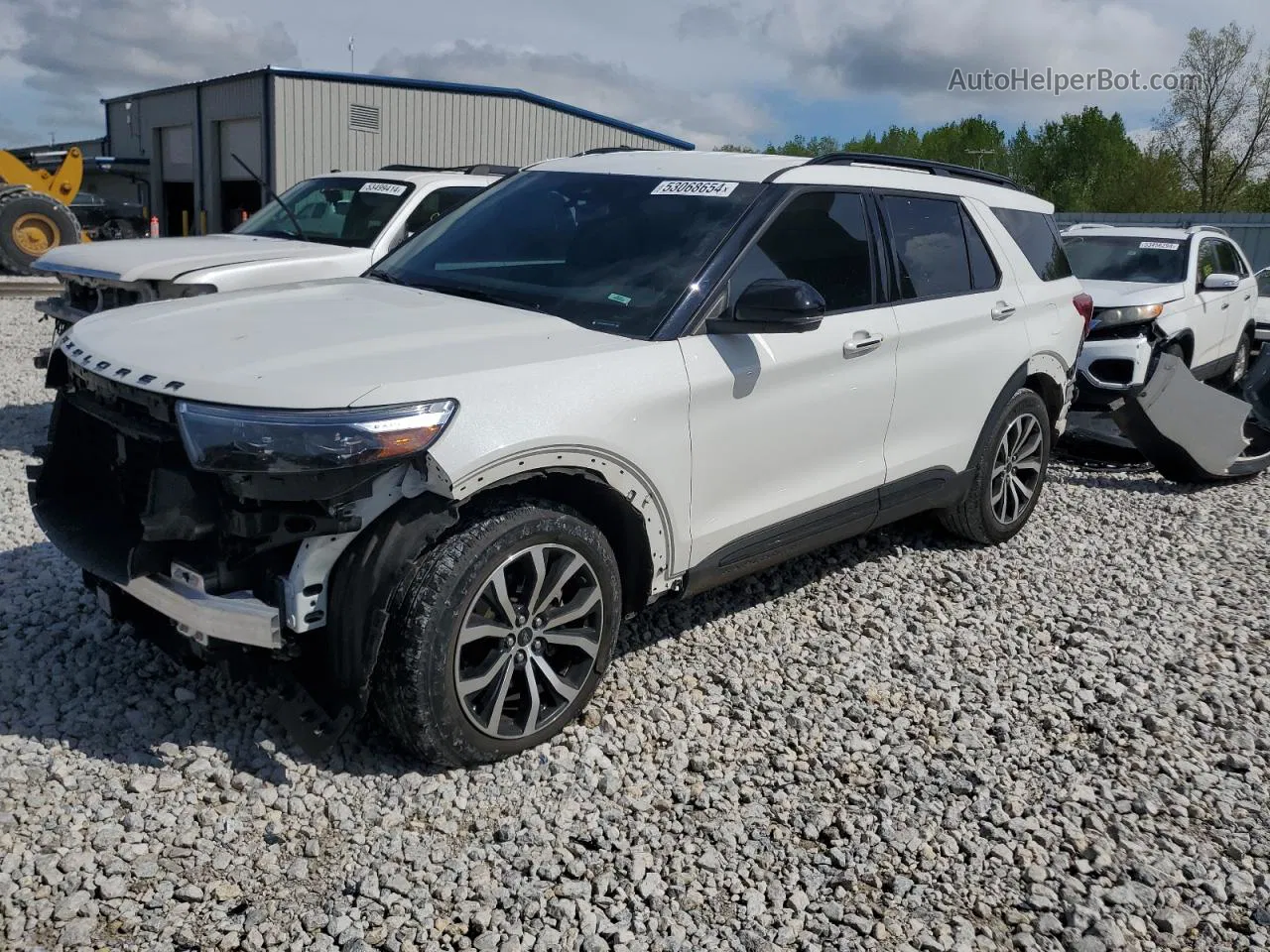 2020 Ford Explorer St White vin: 1FM5K8GC8LGA13603