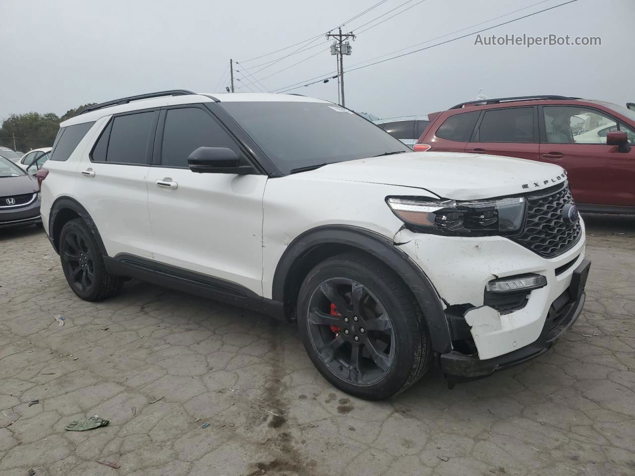 2020 Ford Explorer St Белый vin: 1FM5K8GC8LGA28747