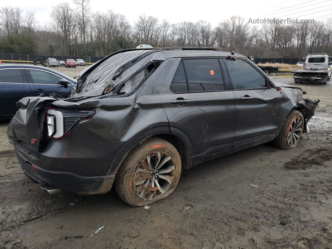 2020 Ford Explorer St Серый vin: 1FM5K8GC8LGA47072