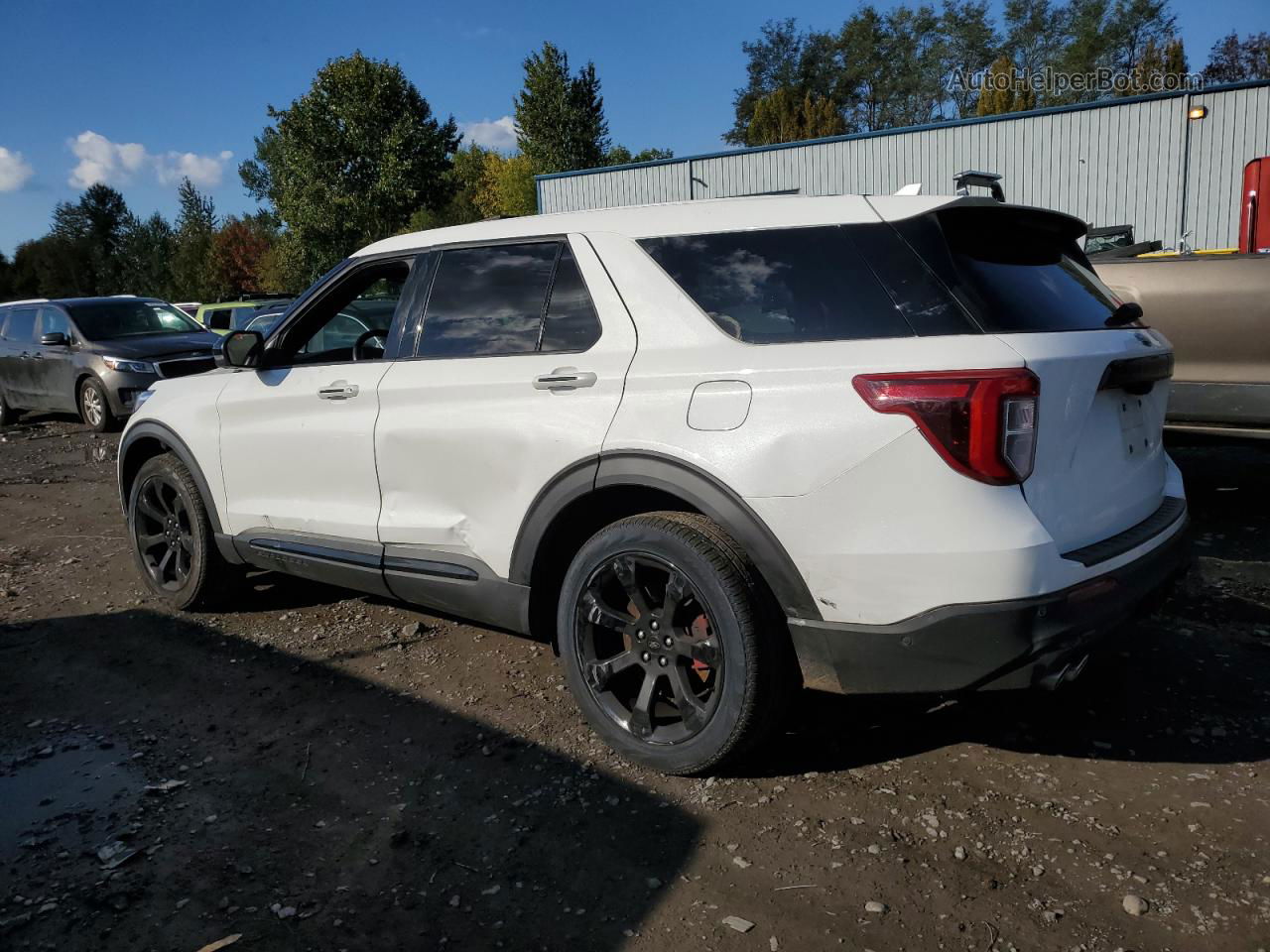 2021 Ford Explorer St White vin: 1FM5K8GC8MGA24666