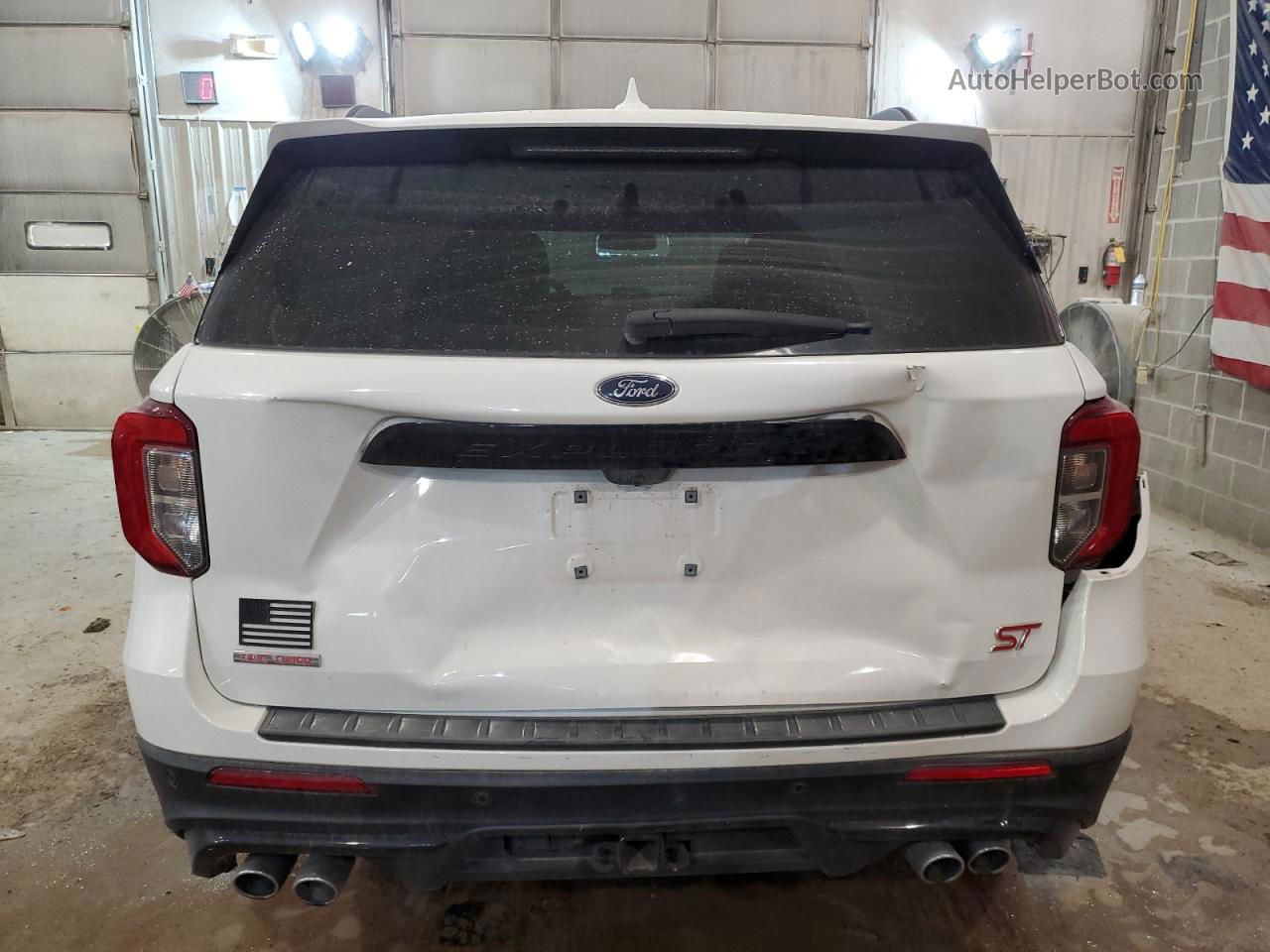 2021 Ford Explorer St White vin: 1FM5K8GC8MGA82888