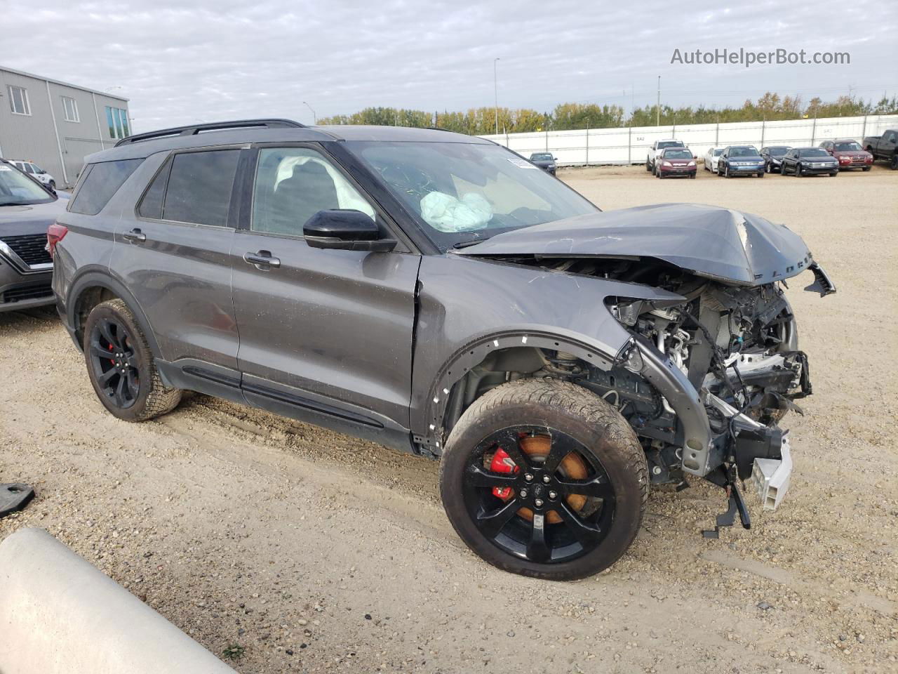 2021 Ford Explorer St Серый vin: 1FM5K8GC8MGA89548