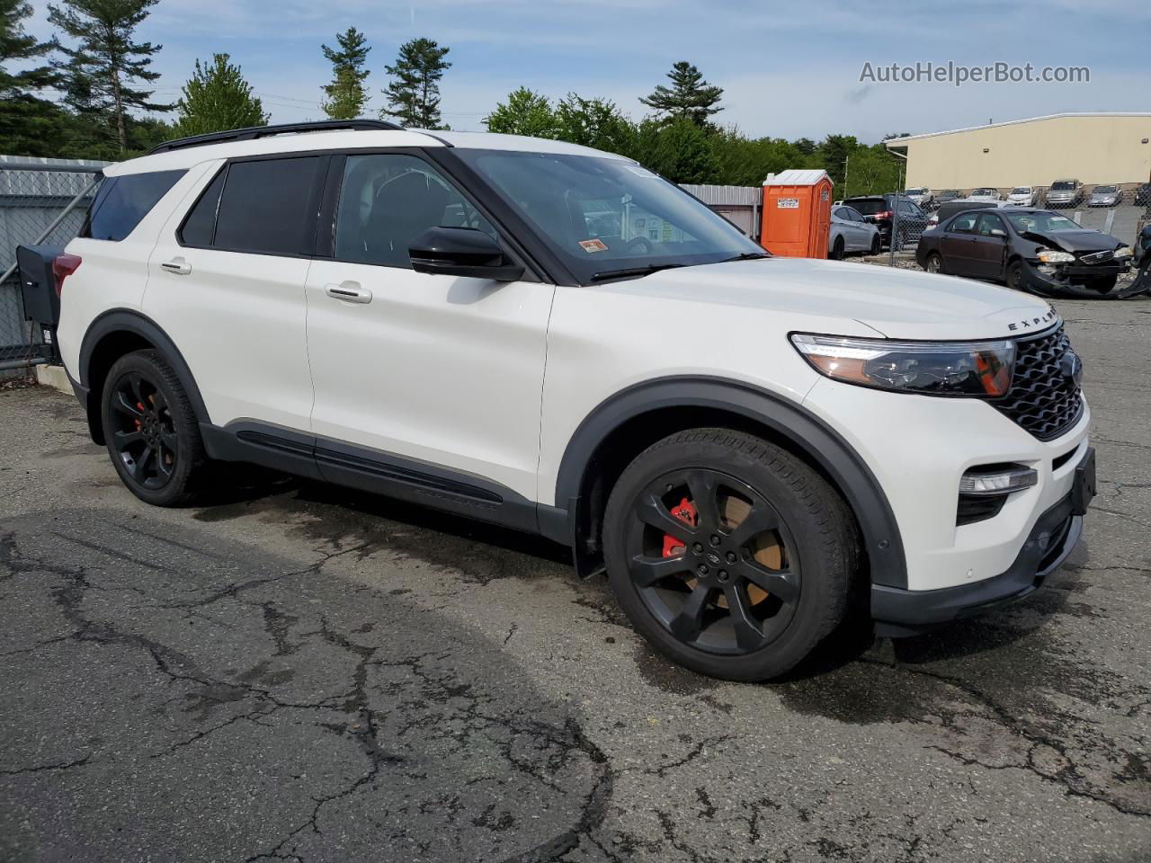 2020 Ford Explorer St White vin: 1FM5K8GC9LGB37475