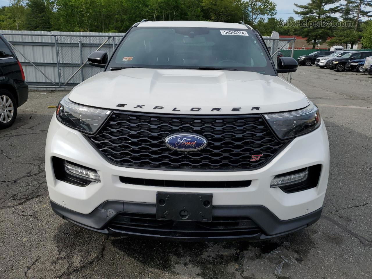 2020 Ford Explorer St White vin: 1FM5K8GC9LGB37475