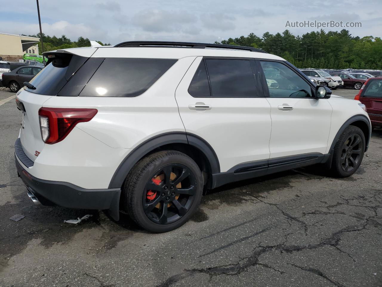 2020 Ford Explorer St White vin: 1FM5K8GC9LGB37475