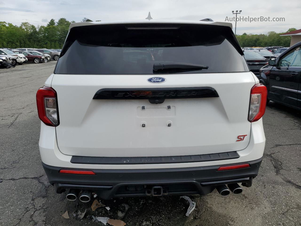 2020 Ford Explorer St White vin: 1FM5K8GC9LGB37475