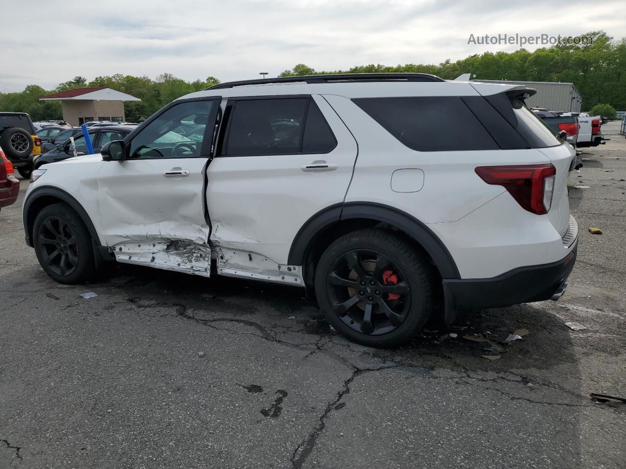 2020 Ford Explorer St White vin: 1FM5K8GC9LGB37475