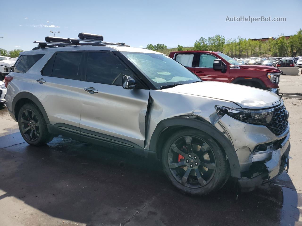 2020 Ford Explorer St Серебряный vin: 1FM5K8GCXLGA81319