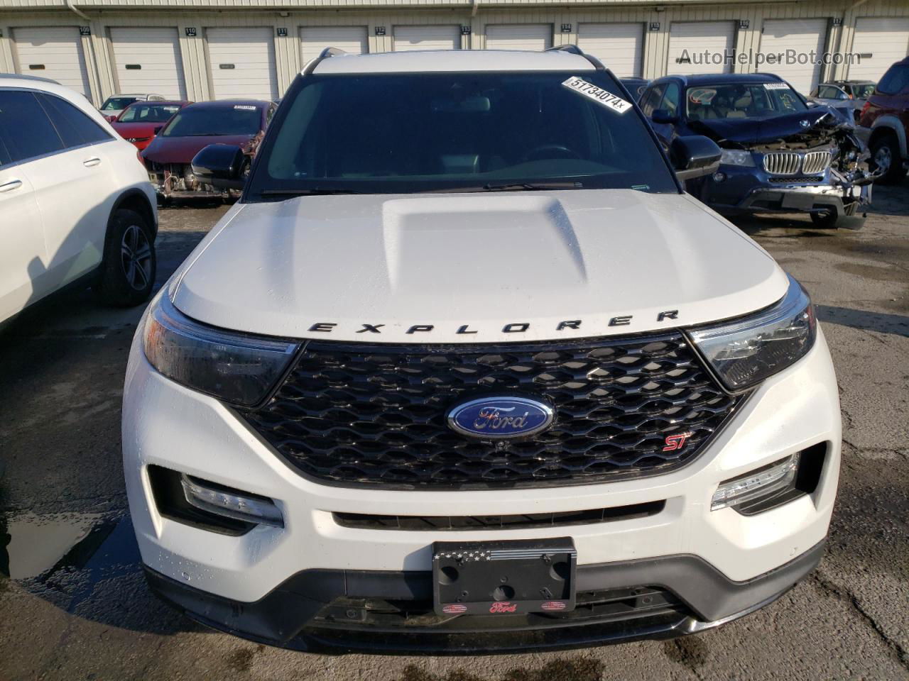 2020 Ford Explorer St White vin: 1FM5K8GCXLGB18854