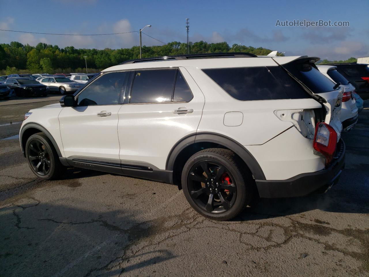 2020 Ford Explorer St White vin: 1FM5K8GCXLGB18854