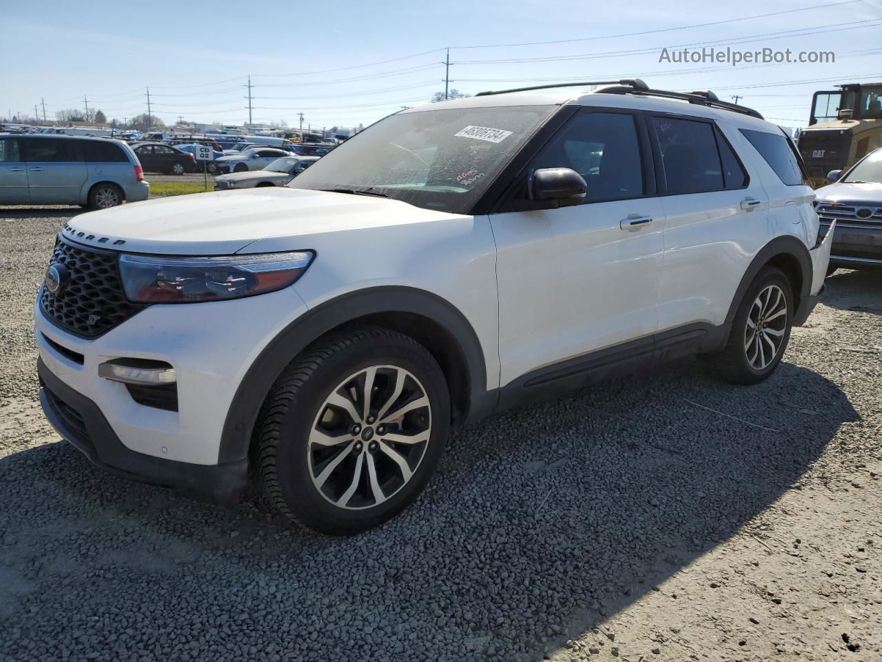 2021 Ford Explorer St White vin: 1FM5K8GCXMGA72525