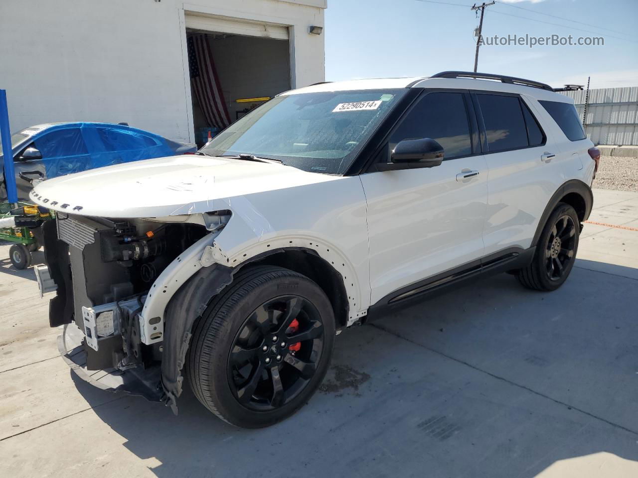 2021 Ford Explorer St White vin: 1FM5K8GCXMGB32285