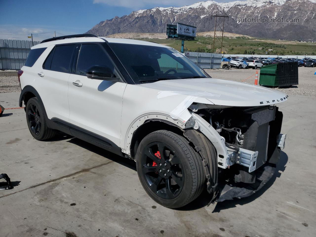 2021 Ford Explorer St White vin: 1FM5K8GCXMGB32285