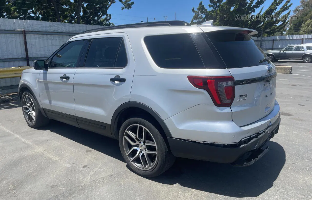 2017 Ford Explorer Sport Silver vin: 1FM5K8GT0HGA76346