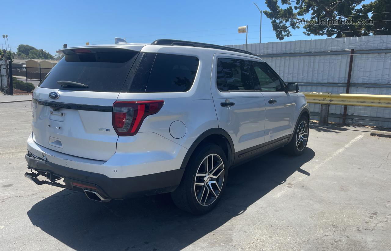 2017 Ford Explorer Sport Silver vin: 1FM5K8GT0HGA76346