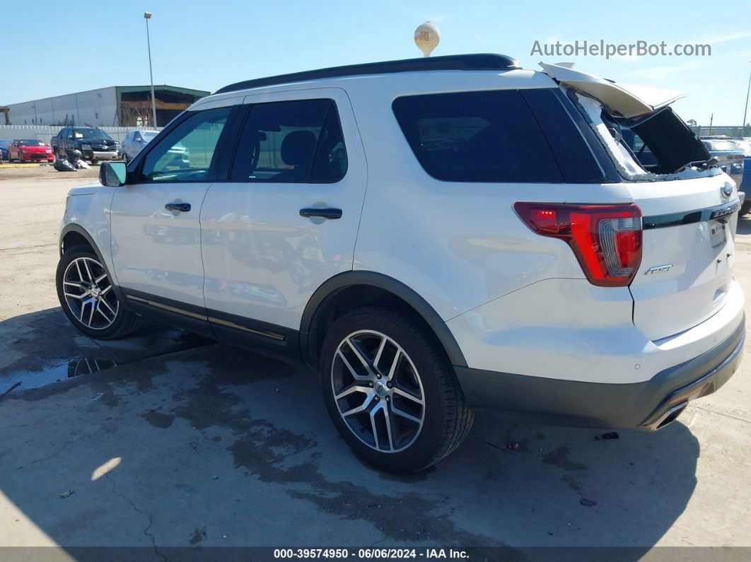 2017 Ford Explorer Sport White vin: 1FM5K8GT0HGD39581