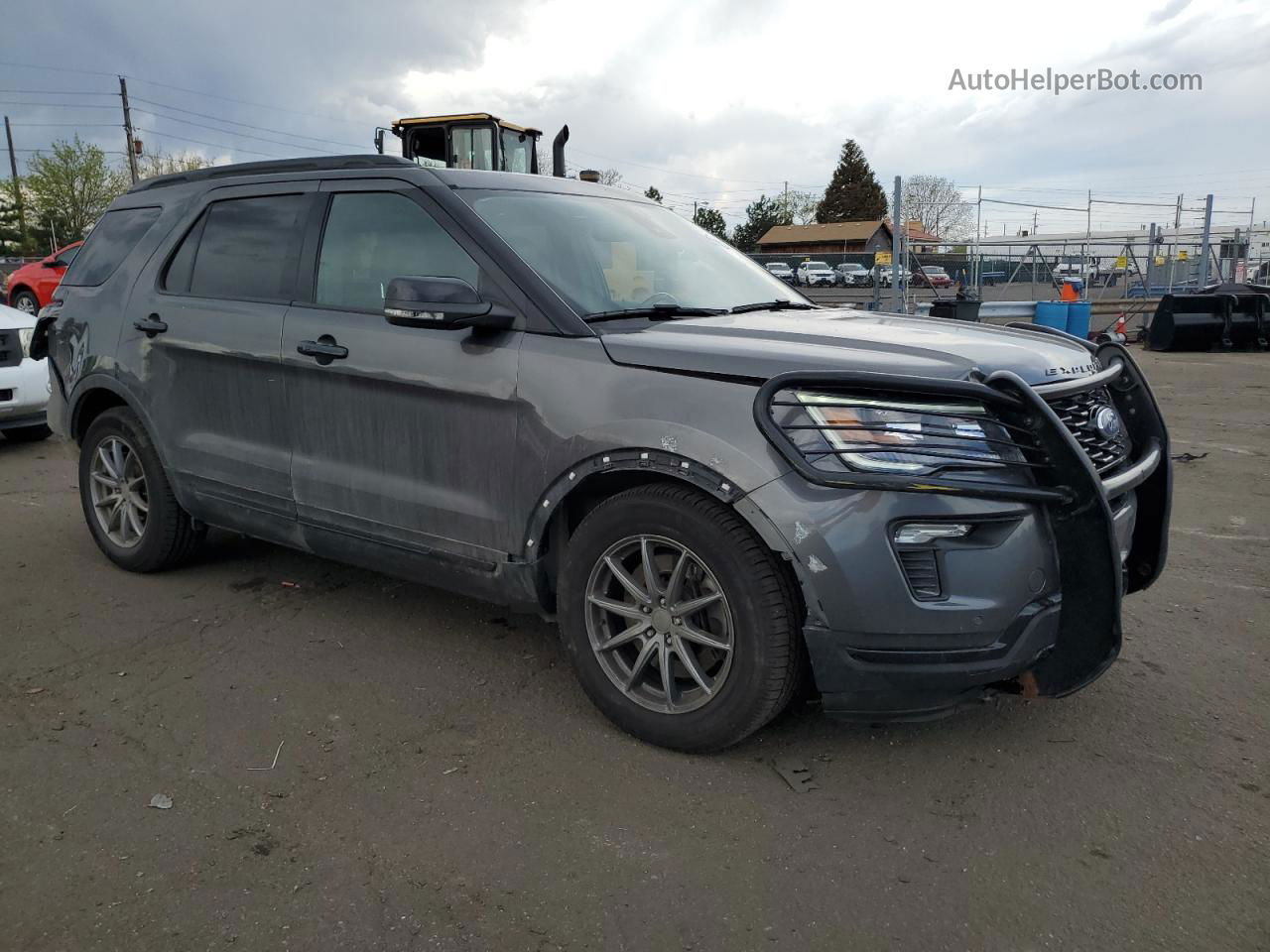 2018 Ford Explorer Sport Gray vin: 1FM5K8GT0JGA32935