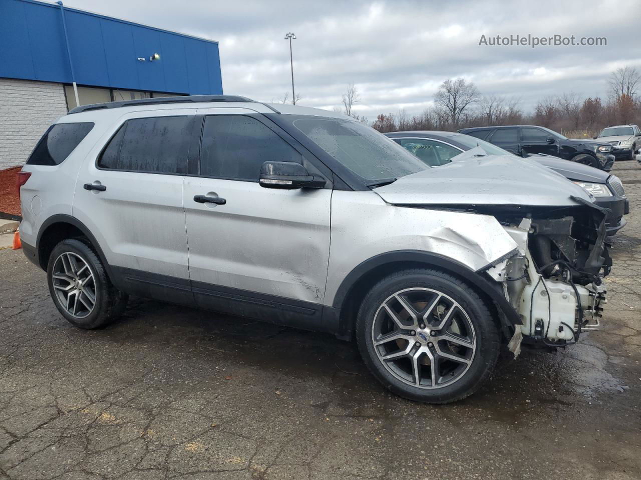 2018 Ford Explorer Sport Silver vin: 1FM5K8GT0JGB04488