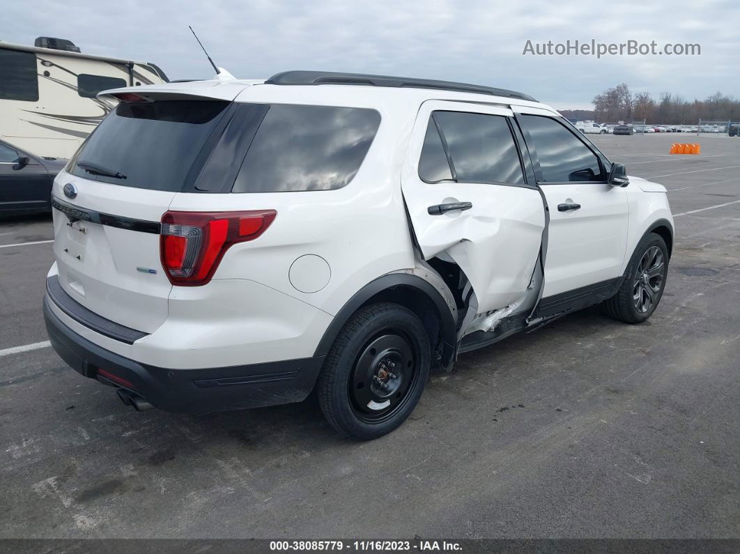 2018 Ford Explorer Sport White vin: 1FM5K8GT0JGB06290