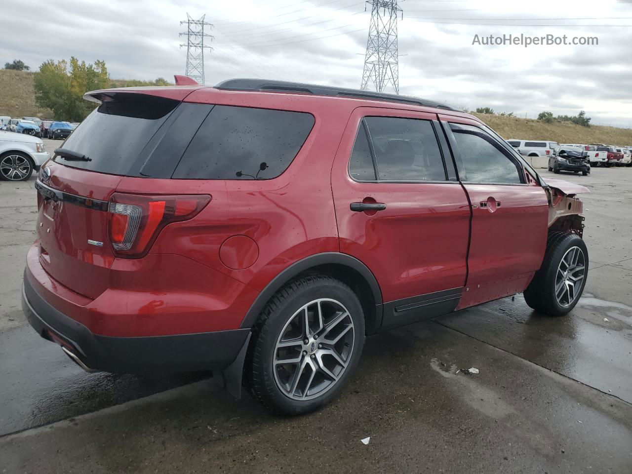 2017 Ford Explorer Sport Red vin: 1FM5K8GT1HGD54638