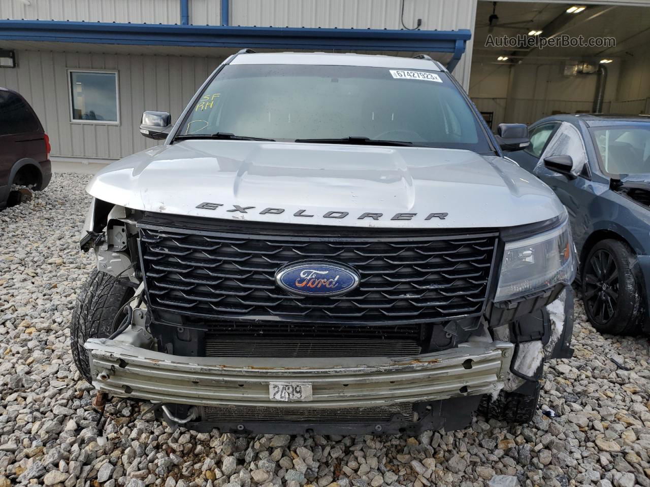 2018 Ford Explorer Sport Silver vin: 1FM5K8GT1JGB13619