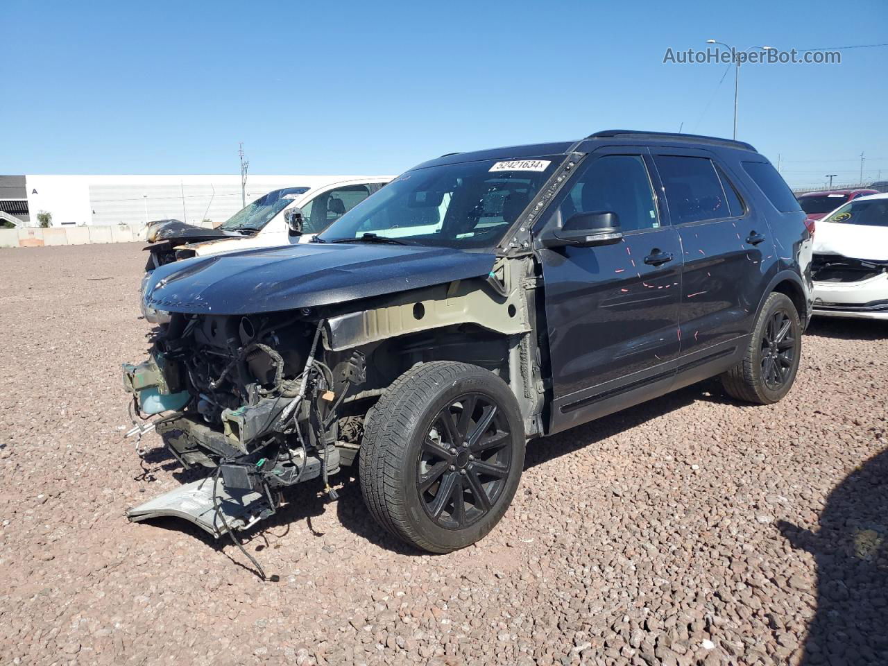 2018 Ford Explorer Sport Gray vin: 1FM5K8GT1JGB79958