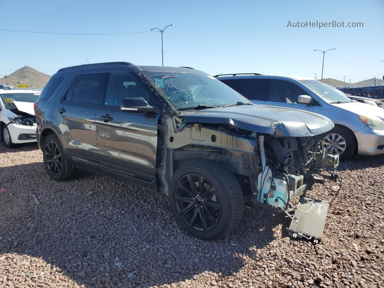 2018 Ford Explorer Sport Gray vin: 1FM5K8GT1JGB79958