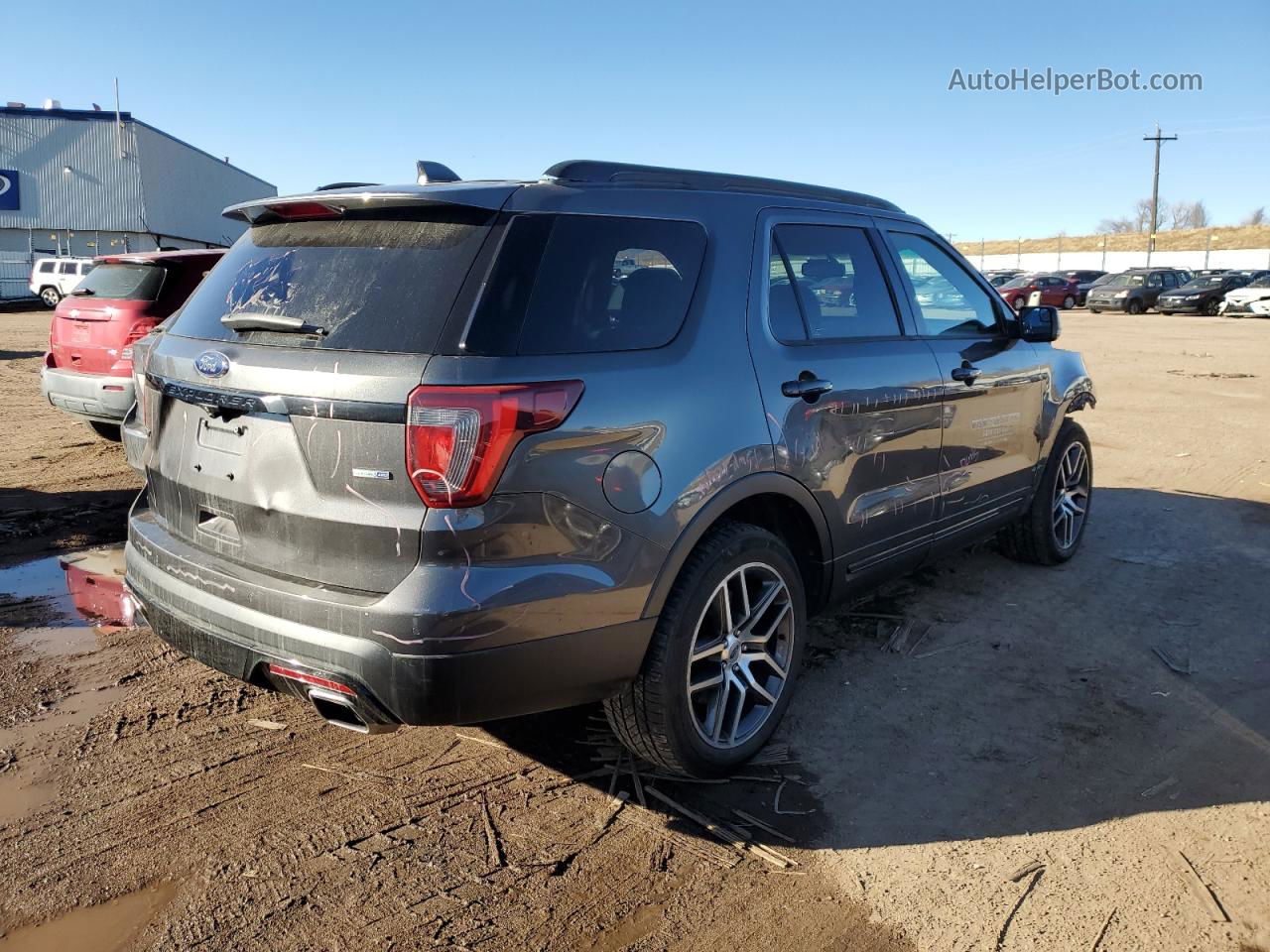 2017 Ford Explorer Sport Gray vin: 1FM5K8GT2HGB31489