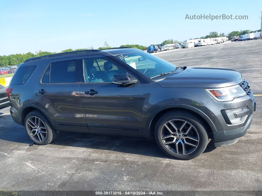 2017 Ford Explorer Sport Gray vin: 1FM5K8GT2HGC30524