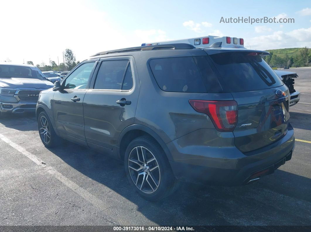 2017 Ford Explorer Sport Gray vin: 1FM5K8GT2HGC30524