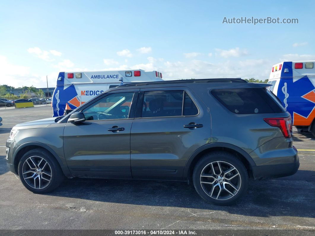 2017 Ford Explorer Sport Gray vin: 1FM5K8GT2HGC30524