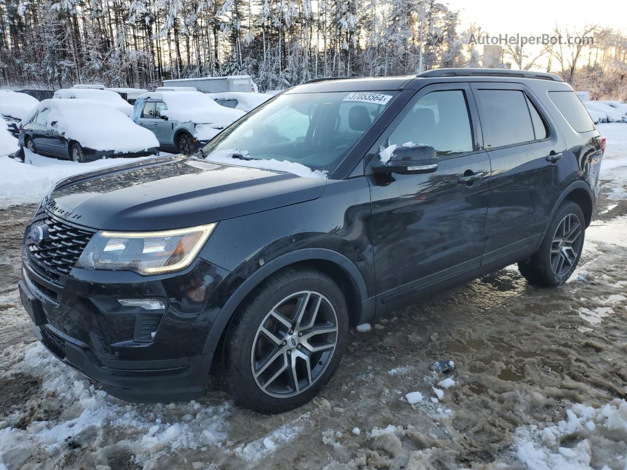 2018 Ford Explorer Sport Black vin: 1FM5K8GT2JGA20110