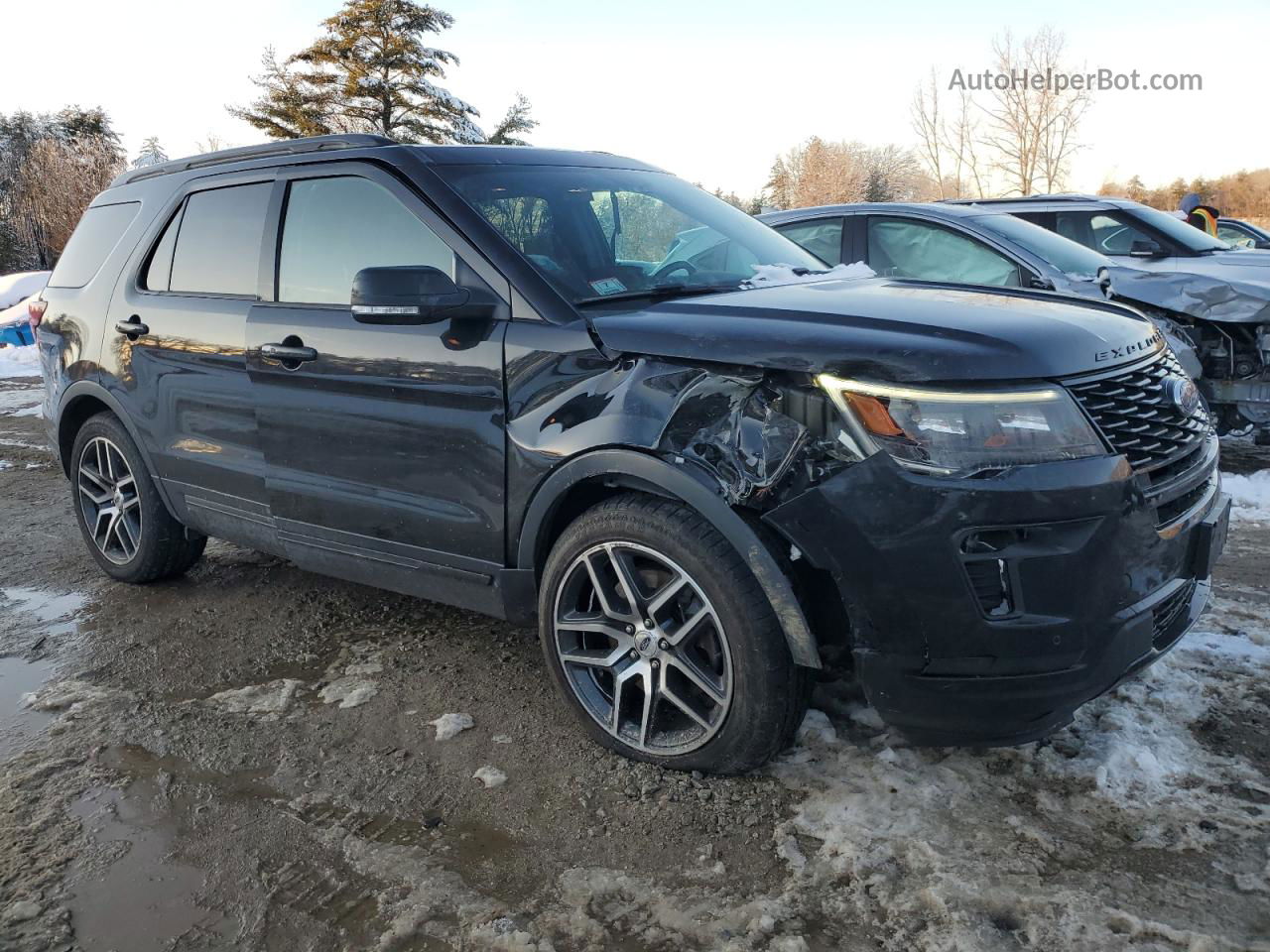 2018 Ford Explorer Sport Black vin: 1FM5K8GT2JGA20110