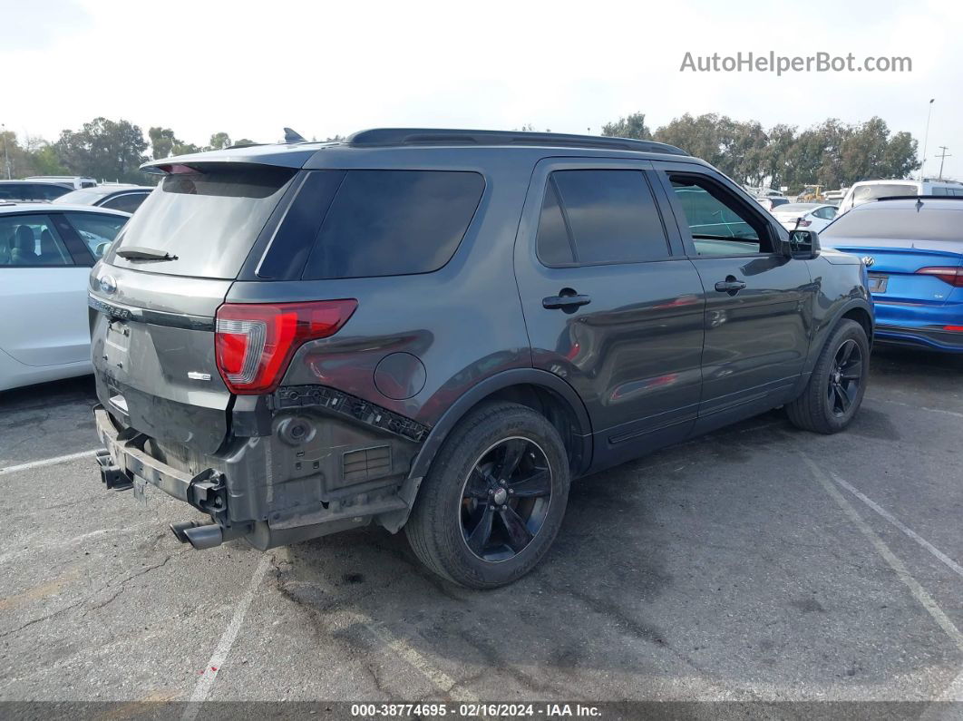 2018 Ford Explorer Sport Gray vin: 1FM5K8GT2JGB09577