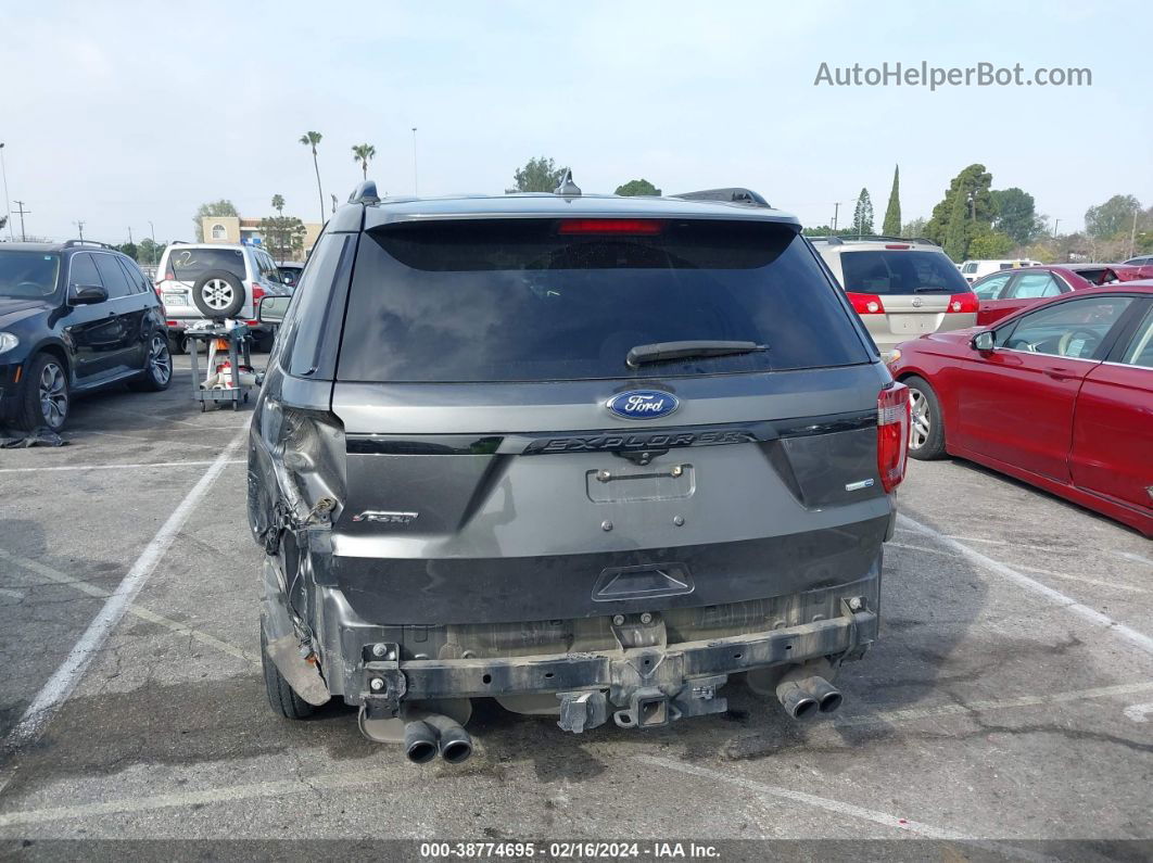 2018 Ford Explorer Sport Gray vin: 1FM5K8GT2JGB09577