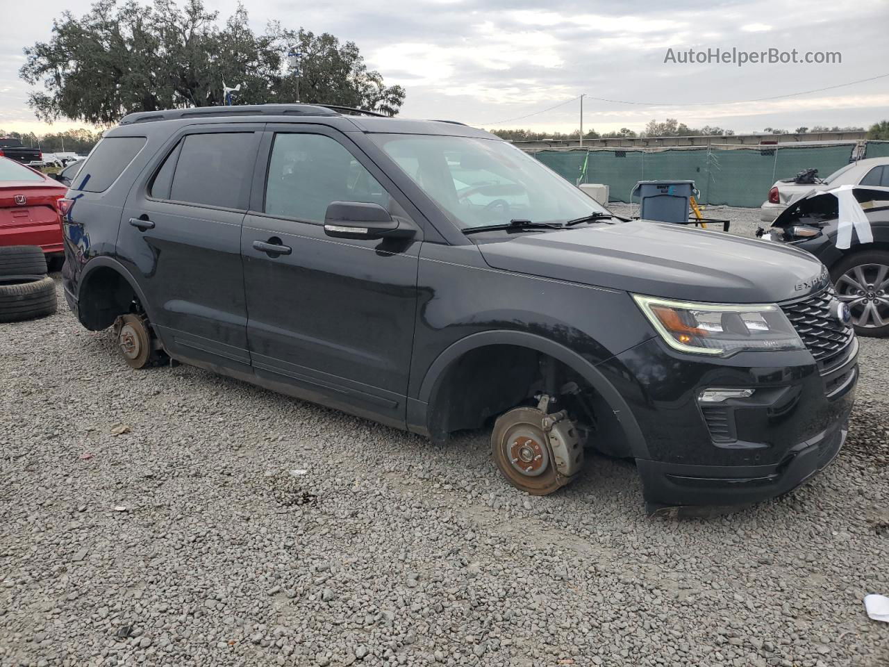 2018 Ford Explorer Sport Black vin: 1FM5K8GT2JGC81396