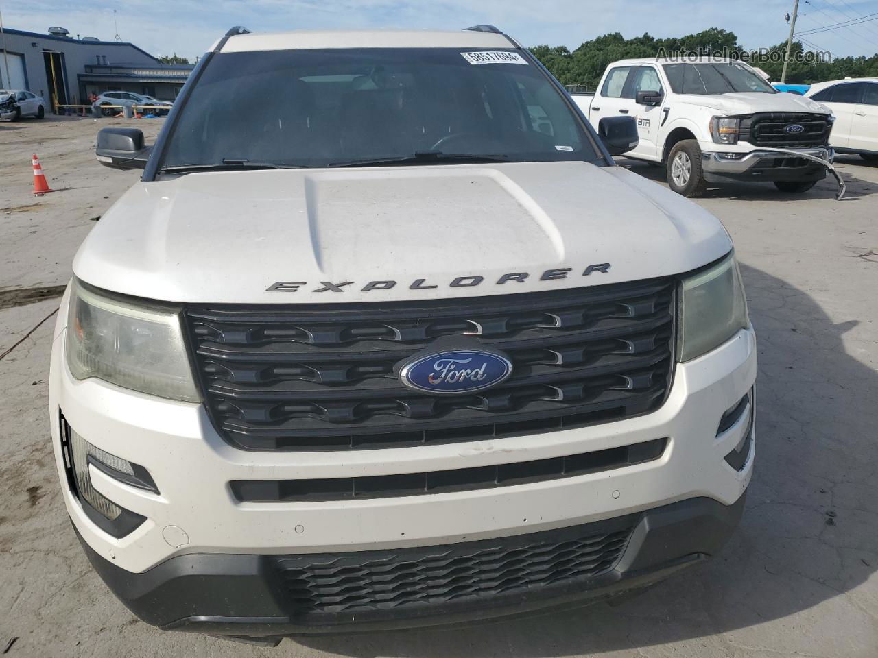 2016 Ford Explorer Sport White vin: 1FM5K8GT3GGC94747