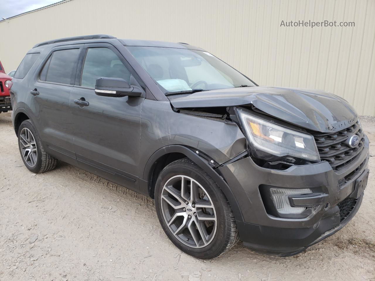 2017 Ford Explorer Sport Gray vin: 1FM5K8GT3HGA22023