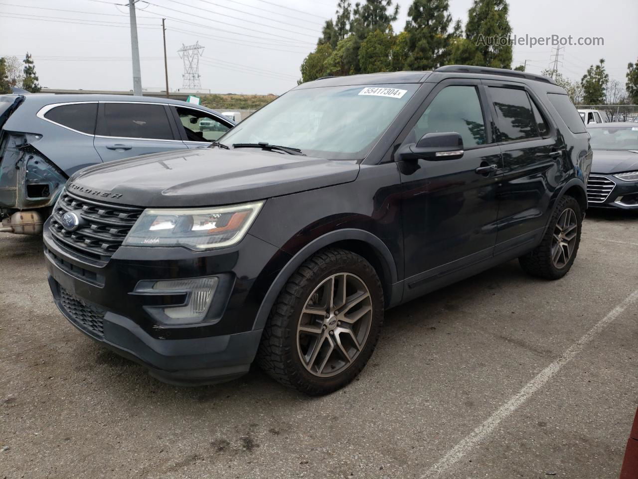 2017 Ford Explorer Sport Black vin: 1FM5K8GT3HGA61520