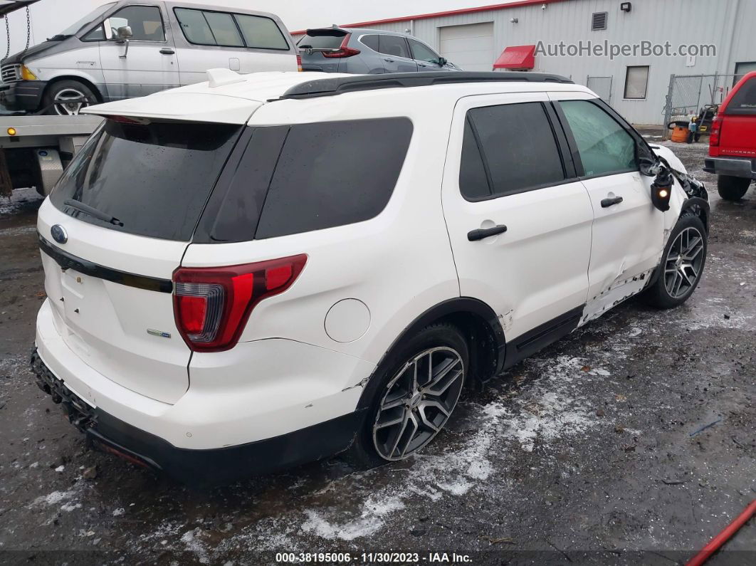 2017 Ford Explorer Sport White vin: 1FM5K8GT3HGA87471