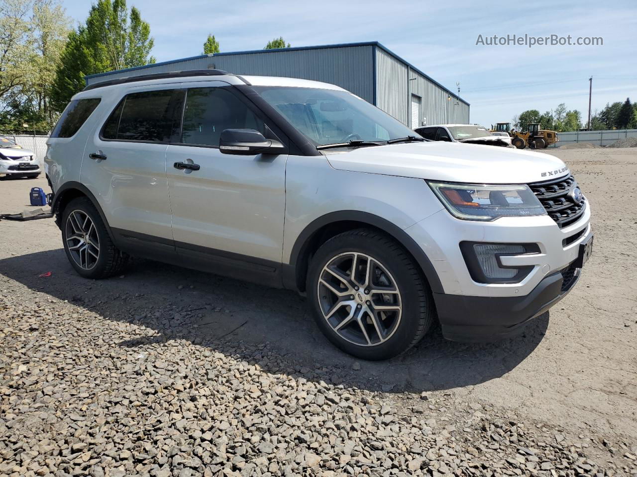 2017 Ford Explorer Sport Silver vin: 1FM5K8GT3HGD17395