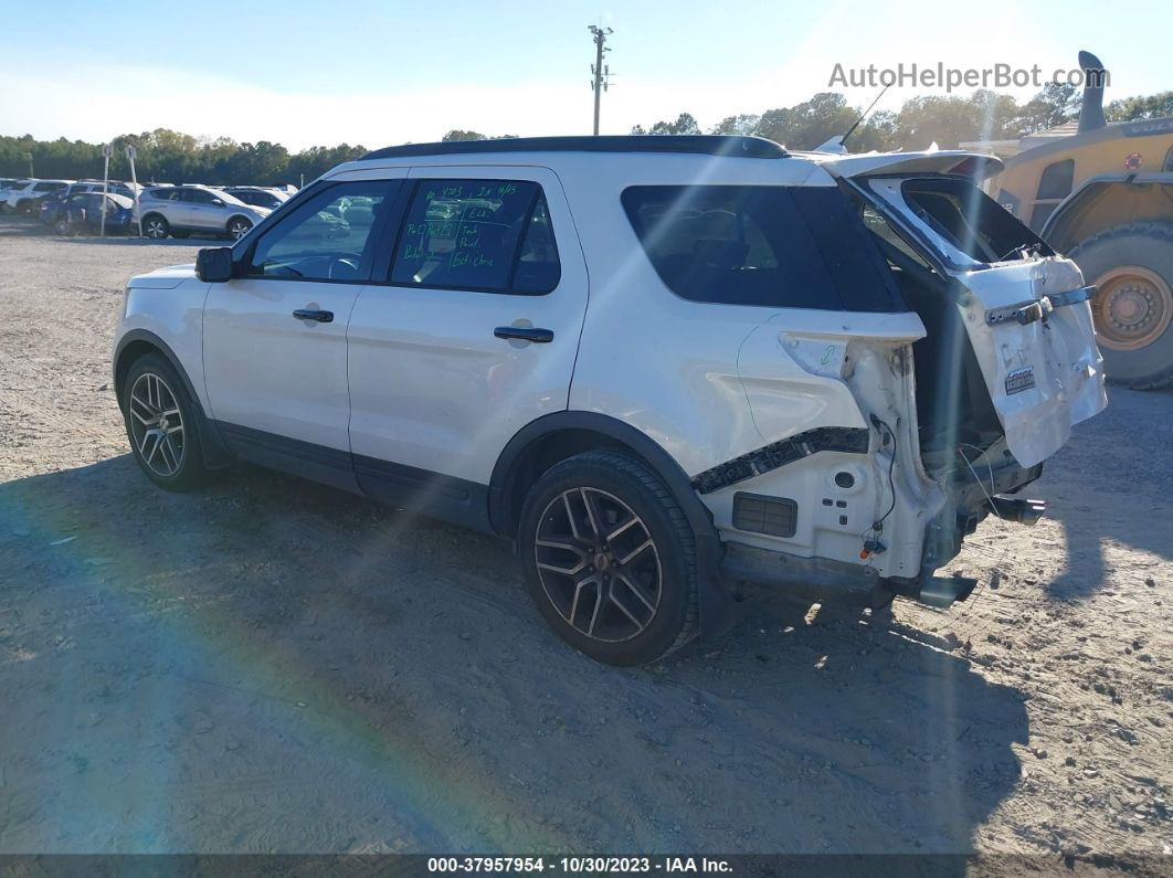 2018 Ford Explorer Sport White vin: 1FM5K8GT3JGC63697