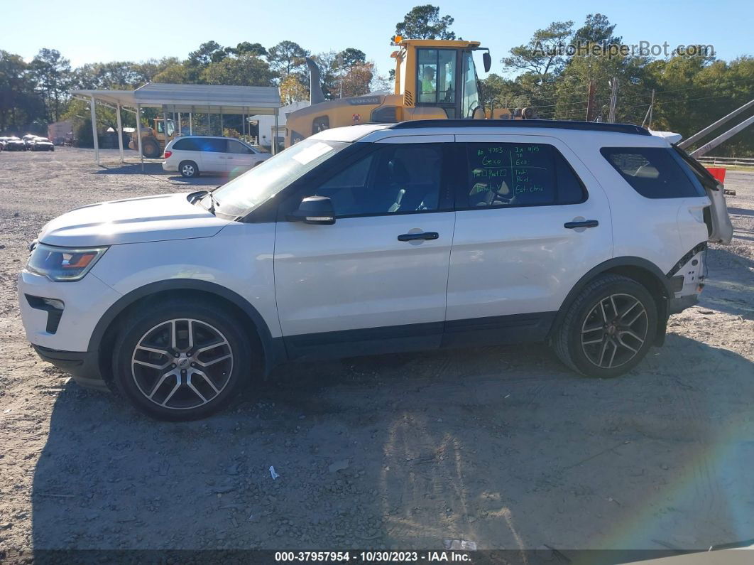 2018 Ford Explorer Sport White vin: 1FM5K8GT3JGC63697