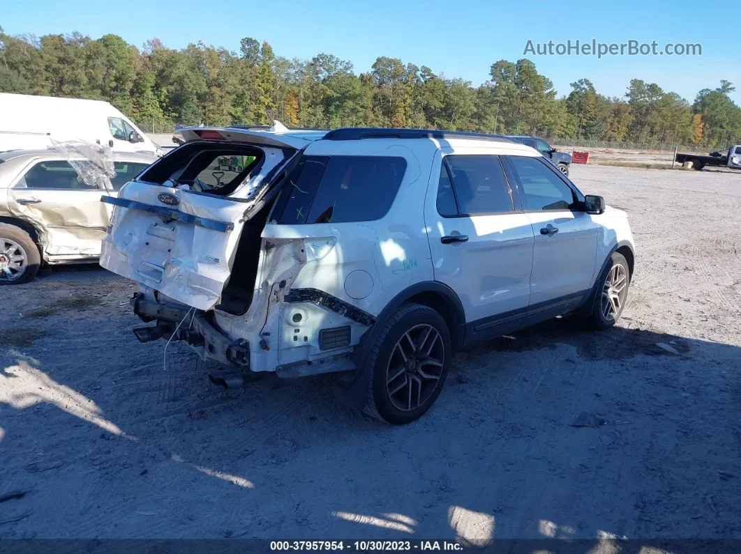 2018 Ford Explorer Sport White vin: 1FM5K8GT3JGC63697