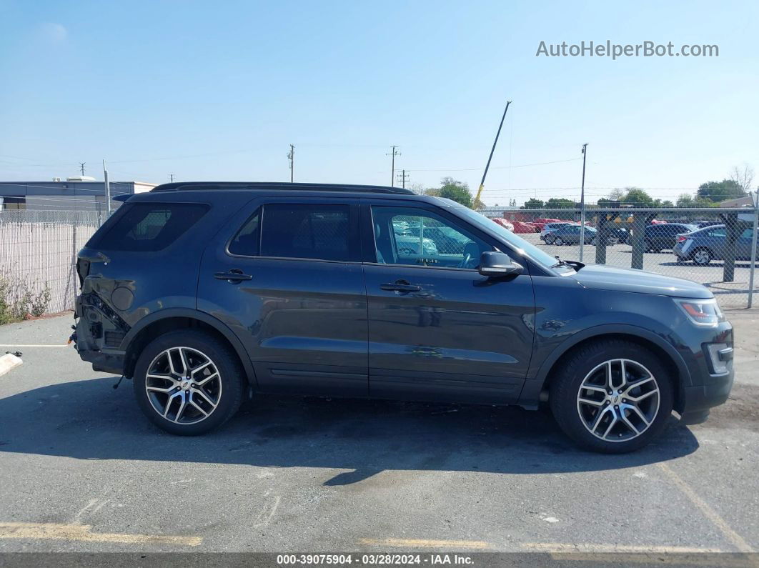 2017 Ford Explorer Sport Gray vin: 1FM5K8GT4HGD21455