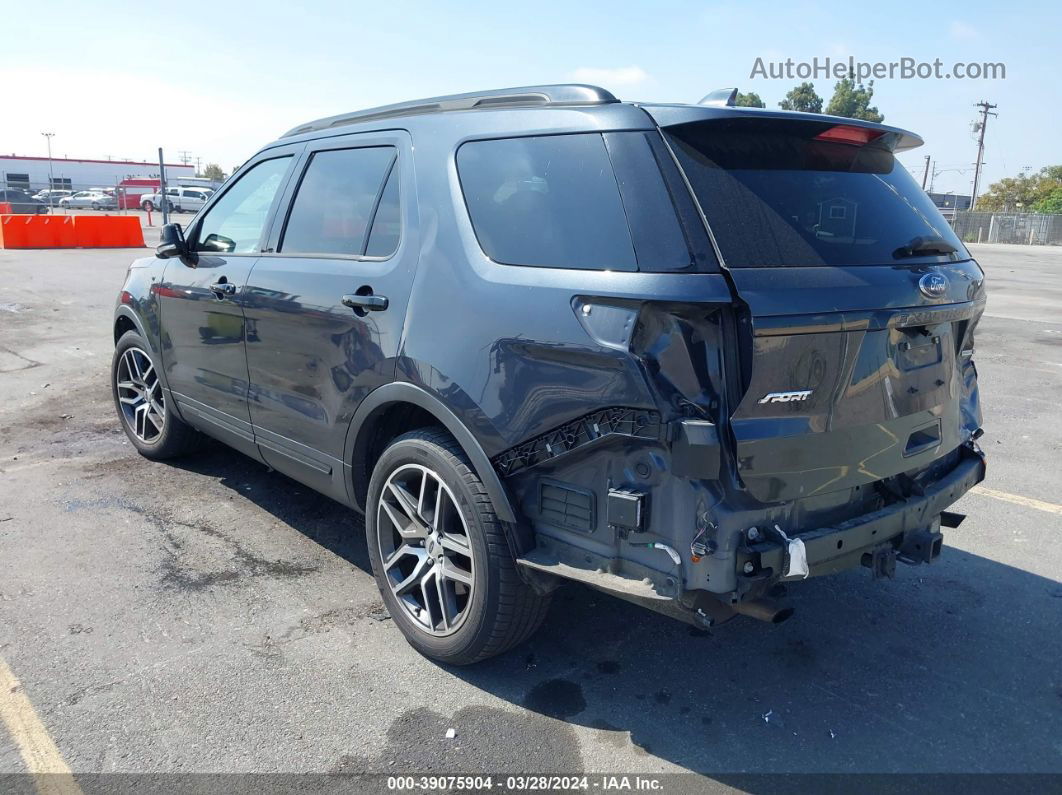 2017 Ford Explorer Sport Gray vin: 1FM5K8GT4HGD21455