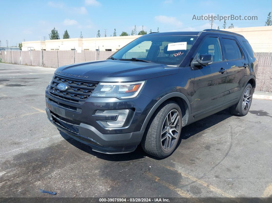 2017 Ford Explorer Sport Gray vin: 1FM5K8GT4HGD21455